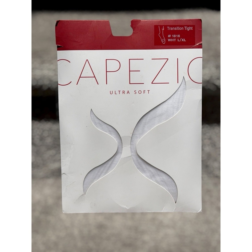 NEW Capezio Girls Ultra Soft Transition Tights White L XL #1816 Convertible